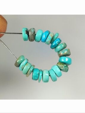6.81 Ct Natural Blue Turquoise Round Beads